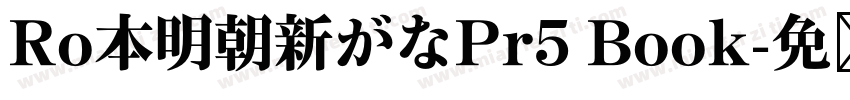 Ro本明朝新がなPr5 Book字体转换